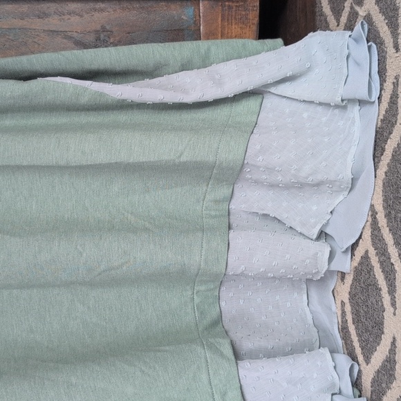 LOGO Lounge Swiss Dot Open Front Cardigan in Lagenlook Green - Women's XL - Picture 8 of 8